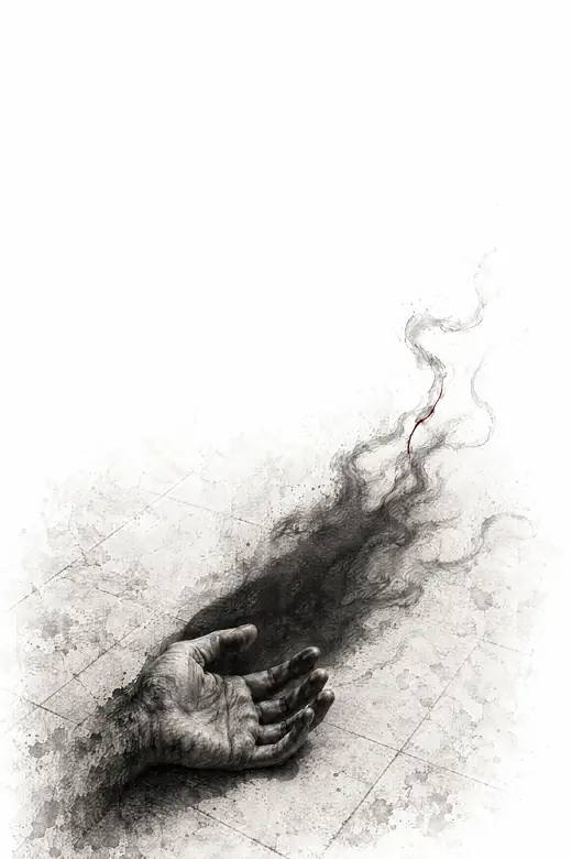 An open hand with a shadow rising from it on its own